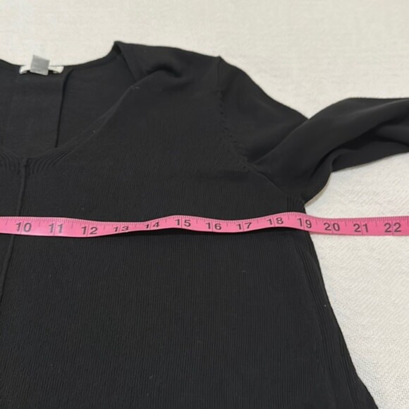 J. Jill Knit Sweater Womens XS V Neck Reversed Stitch Stretch Minimalist Cotton - Picture 8 of 9